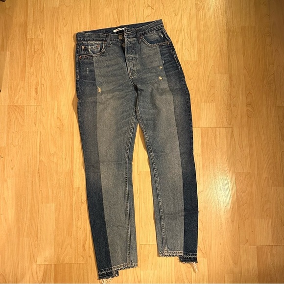 Women's Grlfrnd Karolina High Rise Two Tone Skinny Denim Jeans Size 27 NWOT - Picture 4 of 4
